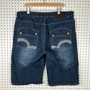 UT Sports Baggy Jean Shorts 40 Jorts Wide Leg Skate Y2K‎ 15" Inseam Flap Hip Hop